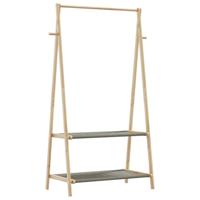VidaXL Kledingrek met schappen 96x45,5x150,5 cm bamboe - thumbnail