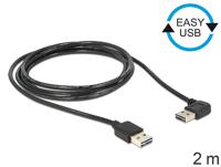 Delock 85557 USB-kabel USB 2.0 USB-A stekker, USB-A stekker 2.00 m Zwart - thumbnail
