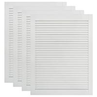 Louvredeuren 4 st 69x49,4 cm massief grenenhout wit - thumbnail