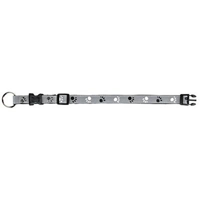 TRIXIE HALSBAND HOND SILVER REFLECT ZWART / ZILVERGRIJS 30-45X1,5 CM