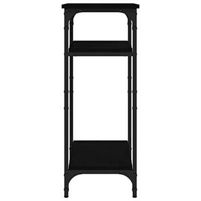 Bijzettafel 40x30x75 cm bewerkt hout zwart Bijzettafel 40x30x75 cm bewerkt hout zwart