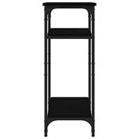 Bijzettafel 40x30x75 cm bewerkt hout zwart - thumbnail