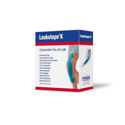 Leukotape K Kleefwindel Elast Blauw 2,5cmx5m 1