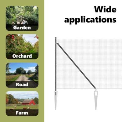 VidaXL Afrasteringspaal grijs 10 x 1,4 m (19 x 19 mm gaas)