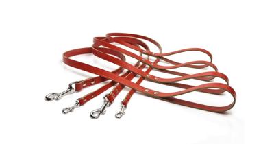 Hondenriem van leer 100cm x 16mm rood Hondenriem van leer 100cm x 16mm rood