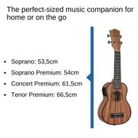 Cascha HH2035E Premium Mahogany E/A concert ukelele set - thumbnail