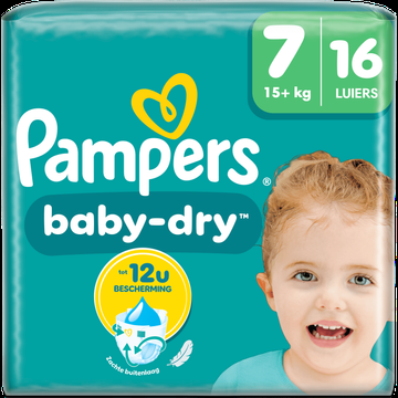 Pampers BabyDry Maat 7, 16 Luiers bij Jumbo