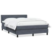 Boxspring met matras fluweel donkergrijs 140x210 cm - thumbnail