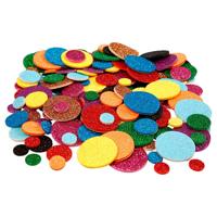 Creativ Company Foamvormen glitter cirkels, 150st. - thumbnail