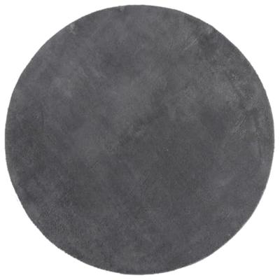 VidaXL Vloerkleed huarte laagpolig zacht wasbaar ø 80 cm antraciet
