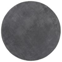 VidaXL Vloerkleed huarte laagpolig zacht wasbaar ø 80 cm antraciet - thumbnail