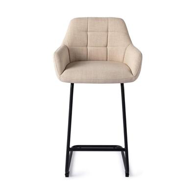 Jesper Home Barkruk 'Noto' Arch Black, kleur Overnight Oats (zithoogte 65cm)