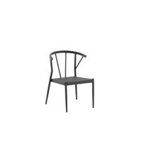 Nohr Tuinstoel 'Charlina' Wicker, kleur Zwart - thumbnail