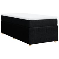 Boxspring met matras stof zwart 90x190 cm - thumbnail