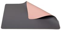 Cookinglife Placemats - Dubbelzijdig - Vegan leer - Grijs / Roze 46 x 33 cm - 6 Stuks - thumbnail