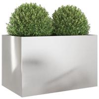 VidaXL Plantenbak 62x40x39 cm roestvrij staal zilverkleurig - thumbnail