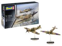Revell modelbouwpakket - spitfire mk.1a & hurricane mk.1 1:144 - 31dlg. - thumbnail