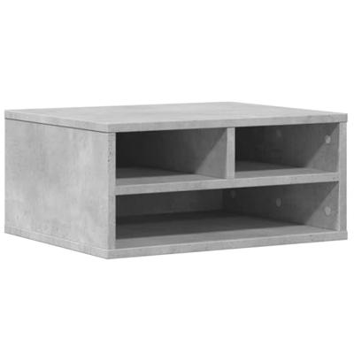 VidaXL Printerkastje 49x40x22,5 cm bewerkt hout betongrijs - thumbnail