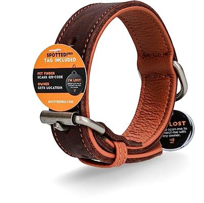 Spotted! Pro Leren Halsband Bruin 2,5 x 50 cm