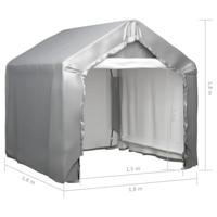 VidaXL Opslagtent 180x180 cm gegalvaniseerd staal grijs - thumbnail