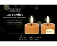 Lumineo ledtheelicht d4h5cm 2st oranje - thumbnail