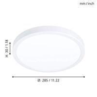 Eglo Led plafondlampFueva 5 20w - 4000K - Ø28,5cm wit - 99227 - thumbnail