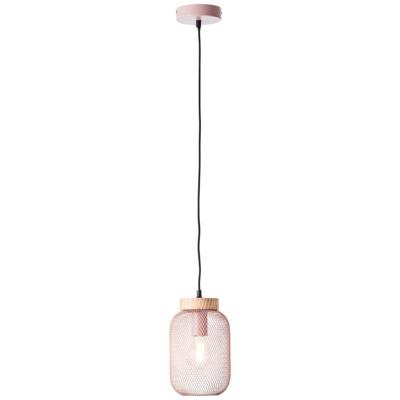 Brilliant Roze hanglampGiada met hout - 99109/04