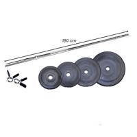 Halterset 50 kg - Focus Fitness - 180 cm - Kunststof - thumbnail