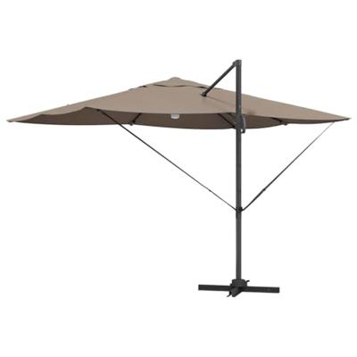 VidaXL Parasol taupe 351 x 250 x 253 cm polyester en aluminium