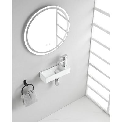 Wiesbaden Trim - Mini Fontein - Rechts - 38x14x8cm - Keramiek - Glans Wit