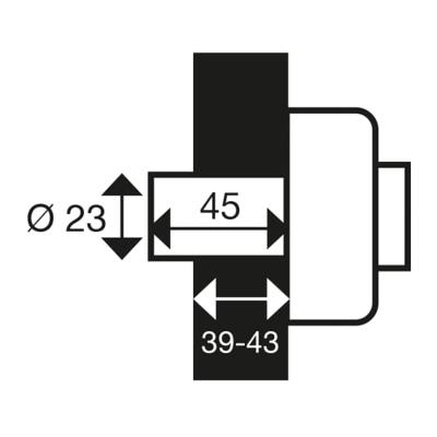 Slot Yale YV25DE-45 Beige Metaal 19,5 x 7 x 14 cm Deuren Ø 23 mm