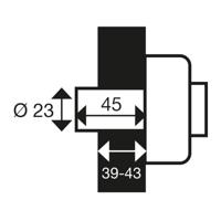 Slot Yale YV25DE-45 Beige Metaal 19,5 x 7 x 14 cm Deuren Ø 23 mm - thumbnail