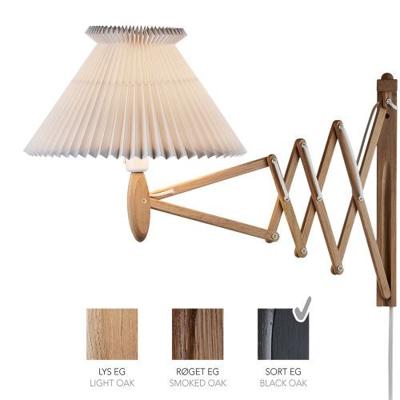 LE KLINT Sax 234-6/27 Wandlamp - Zwart eiken met papieren kap - Wit LE KLINT Sax 234-6/27 Wandlamp - Zwart eiken met papieren kap - Wit