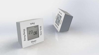 NeXtime ne-5190wi alarmklok 7,4x4x7,4cm metaal, wit, 'turn4time'