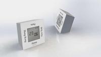 NeXtime ne-5190wi alarmklok 7,4x4x7,4cm metaal, wit, 'turn4time' - thumbnail