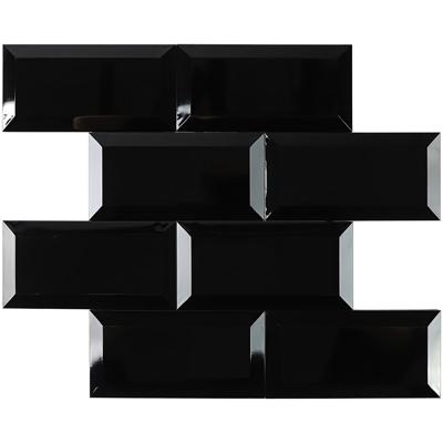 Zelfklevende Metro Tegel Zwart