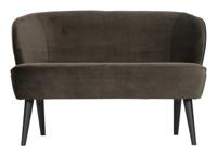 WOOOD Bankje 'Sara' Velvet, kleur Groen - thumbnail