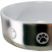 TRIXIE VOERBAK KERAMIEK POOT ZILVER / WIT 800 ML 15 CM 4 ST - thumbnail