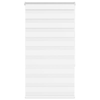 VidaXL Zebra rolgordijn 90x150 cm stofbreedte 85,9 cm polyester wit VidaXL Zebra rolgordijn 90x150 cm stofbreedte 85,9 cm polyester wit