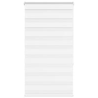 VidaXL Zebra rolgordijn 90x150 cm stofbreedte 85,9 cm polyester wit - thumbnail