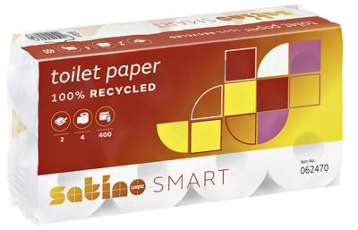 Toiletpapier satino mt1 smart 2laags wit 062470 Toiletpapier satino mt1 smart 2laags wit 062470