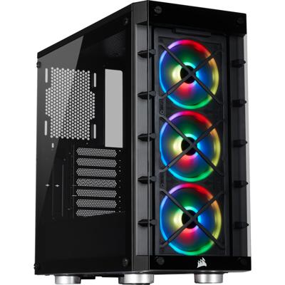 iCUE 465X RGB - Midtowermodel - ATX - geen voeding (ATX) - 3x RGB fan - USB/Audio - zwart iCUE 465X RGB - Midtowermodel - ATX - geen voeding (ATX) - 3x RGB fan - USB/Audio - zwart