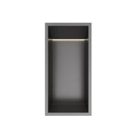 Hotbath &MORE Inbouwnis 30x15x10cm met LED IP44 Geborsteld Gunmetal PVD - thumbnail