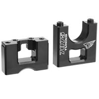 Team Corally - Center Diff Bulkhead - Swiss Made 7075 T6 - Black - 2 pc Set - thumbnail