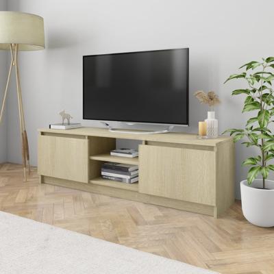 vidaXL Tv-meubel 120x30x35,5 cm spaanplaat sonoma eikenkleurig