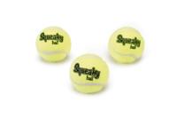 Tennisbal met pieper hondenspeeltje 3 stuks geel 5 cm - thumbnail