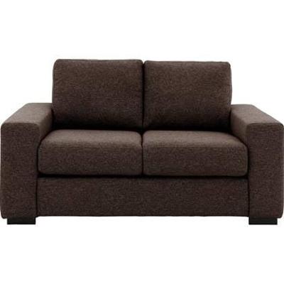 Goossens Bank Lucca bruin, stof, 2-zits, stijlvol landelijk