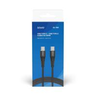 Savio CL-160 USB kabel 2 m USB 2.0 USB C - USB C Zwart - thumbnail