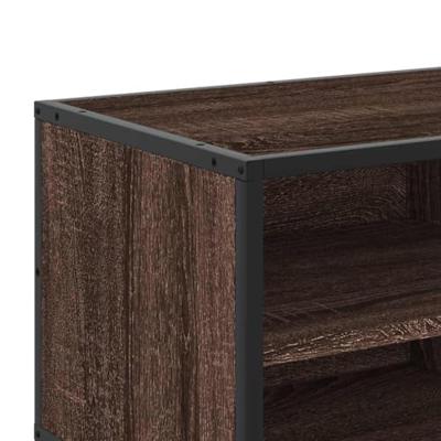 Tv-meubel 80x34,5x40 cm bewerkt hout metaal bruin eikenkleur
