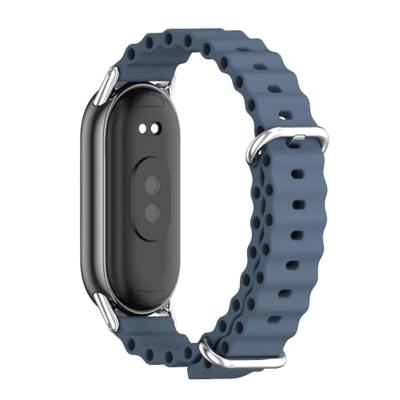Ocean siliconen bandje - Blauw - Xiaomi Smart Band 8 & 9